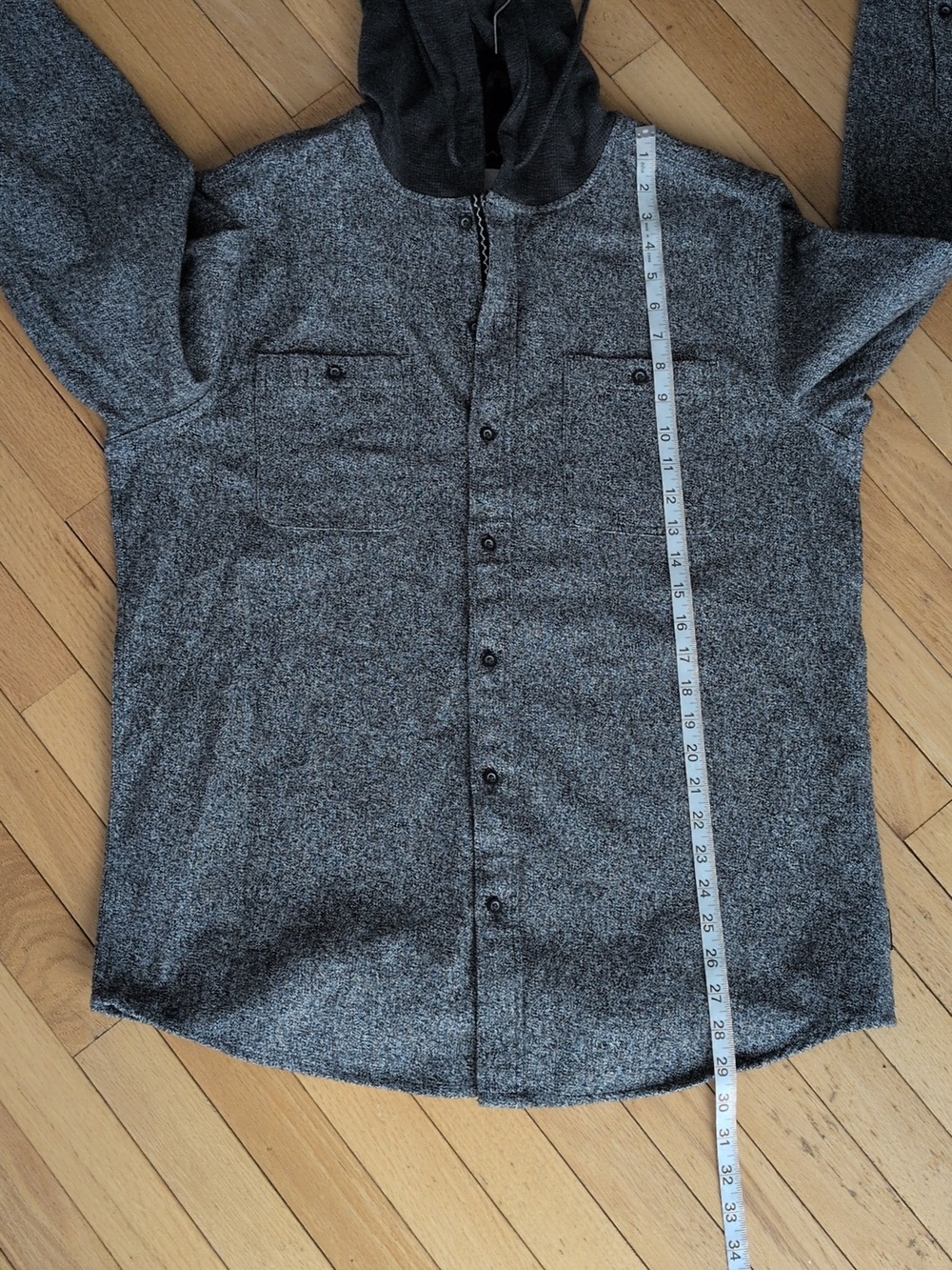 WindRiver men’s hooded flannel shirt jacket Shacket size large EUC - Picture 6 of 9